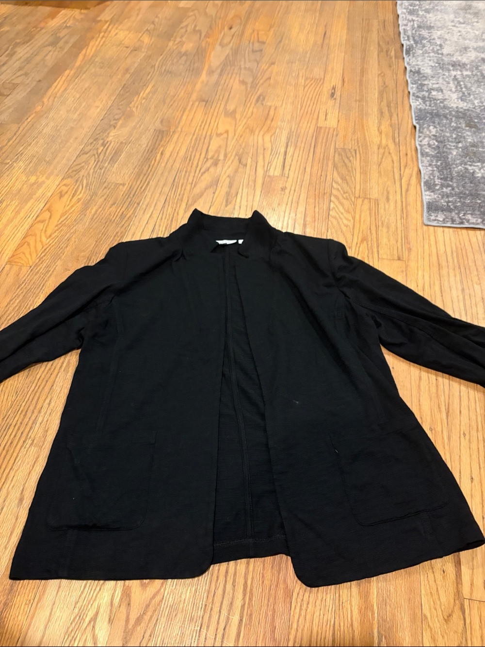 Chico's Black Open-Front Lightweight Jacket
